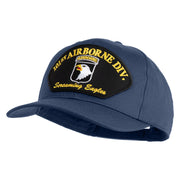 101st Airborne Division Screaming Eagles Patched Solid Cotton Twill Pro Style Cap - Navy OSFM
