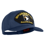 101st Airborne Division Screaming Eagles Patched Solid Cotton Twill Pro Style Cap - Navy OSFM