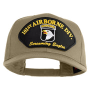 101st Airborne Division Screaming Eagles Patched Solid Cotton Twill Pro Style Cap - Khaki OSFM