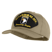 101st Airborne Division Screaming Eagles Patched Solid Cotton Twill Pro Style Cap - Khaki OSFM