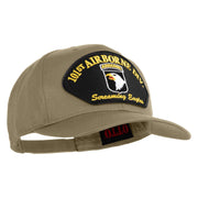 101st Airborne Division Screaming Eagles Patched Solid Cotton Twill Pro Style Cap - Khaki OSFM
