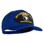 101st Airborne Division Screaming Eagles Patched Solid Cotton Twill Pro Style Cap - Royal OSFM