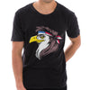 Eagle Mullet Ring Spun Cotton Vintage Short Sleeve Crewneck Graphic Shirt