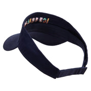 Ice Cream Embroidered Cotton Twill Sun Visor - Navy OSFM