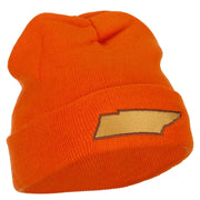 Tennessee State Map Embroidered Long Beanie