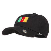 Cameroon Flag Embroidered Washed Cap