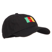 Cameroon Flag Embroidered Washed Cap