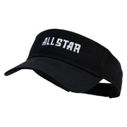 All Star Embroidered Cotton Twill Sun Visor - Black OSFM