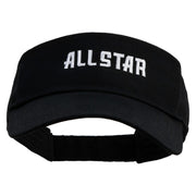 All Star Embroidered Cotton Twill Sun Visor - Black OSFM