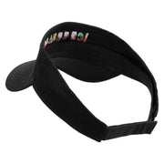 Ice Cream Embroidered Cotton Twill Sun Visor - Black OSFM