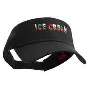 Ice Cream Embroidered Cotton Twill Sun Visor - Black OSFM