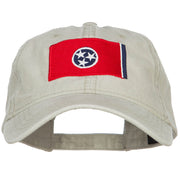 Tennessee State Flag Embroidered Washed Cap