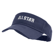 All Star Embroidered Cotton Twill Sun Visor - Navy OSFM
