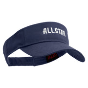 All Star Embroidered Cotton Twill Sun Visor - Navy OSFM