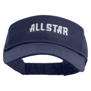 All Star Embroidered Cotton Twill Sun Visor - Navy OSFM
