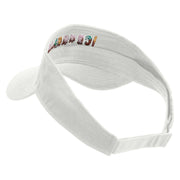 Ice Cream Embroidered Cotton Twill Sun Visor - White OSFM