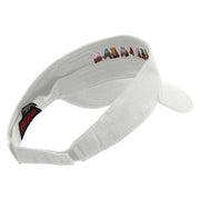 Ice Cream Embroidered Cotton Twill Sun Visor - White OSFM