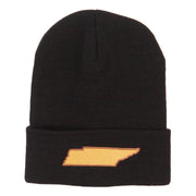 Tennessee State Map Embroidered Long Beanie