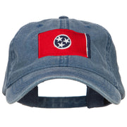 Tennessee State Flag Embroidered Washed Cap