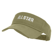 All Star Embroidered Cotton Twill Sun Visor - Khaki OSFM