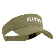 All Star Embroidered Cotton Twill Sun Visor - Khaki OSFM