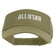 All Star Embroidered Cotton Twill Sun Visor - Khaki OSFM