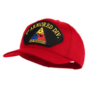 1st Armored Division Old Ironsides Patched Solid Cotton Twill Pro Style Cap - Red OSFM