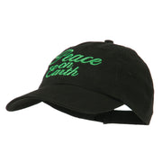 Peace on Earth Embroidered Washed Cap