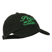 Peace on Earth Embroidered Washed Cap