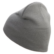 Hardcore Gamer Embroidered 8 inch Acrylic Short Blank Beanie - Grey OSFM