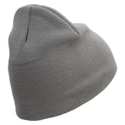 Hardcore Gamer Embroidered 8 inch Acrylic Short Blank Beanie - Grey OSFM