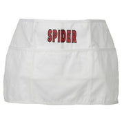 Spider Font Embroidered 3 Pockets Chef's Apron - White OSFM