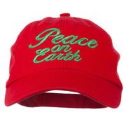 Peace on Earth Embroidered Washed Cap