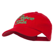 Peace on Earth Embroidered Washed Cap