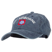 82nd Airborne Logo Embroidered Washed Cotton Twill Cap