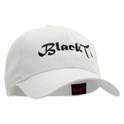 Black Belt Embroidered Low Profile Cap