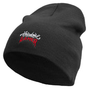 Hardcore Gamer Embroidered 8 inch Acrylic Short Blank Beanie - Black OSFM