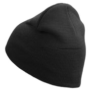 Hardcore Gamer Embroidered 8 inch Acrylic Short Blank Beanie - Black OSFM