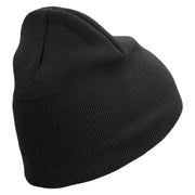 Hardcore Gamer Embroidered 8 inch Acrylic Short Blank Beanie - Black OSFM