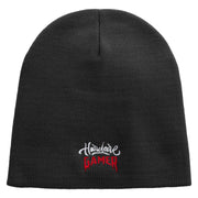 Hardcore Gamer Embroidered 8 inch Acrylic Short Blank Beanie - Black OSFM