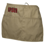 Spider Font Embroidered 3 Pockets Chef's Apron - Khaki OSFM