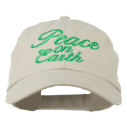 Peace on Earth Embroidered Washed Cap