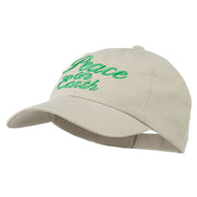 Peace on Earth Embroidered Washed Cap