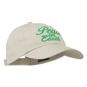 Peace on Earth Embroidered Washed Cap