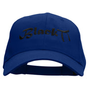 Black Belt Embroidered Low Profile Cap