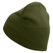 Hardcore Gamer Embroidered 8 inch Acrylic Short Blank Beanie - Olive OSFM
