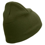 Hardcore Gamer Embroidered 8 inch Acrylic Short Blank Beanie - Olive OSFM