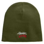 Hardcore Gamer Embroidered 8 inch Acrylic Short Blank Beanie - Olive OSFM