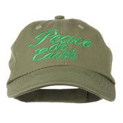 Peace on Earth Embroidered Washed Cap