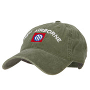 82nd Airborne Logo Embroidered Washed Cotton Twill Cap